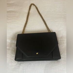 Elegant Black Chain Shoulder Bag Banana Republic
